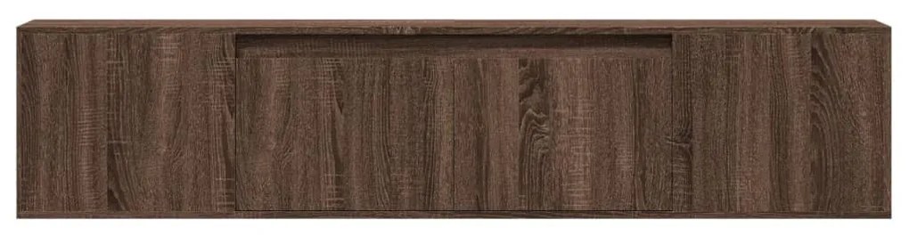 barna tölgy színű fali TV-szekrény LED-del 180 x 31 x 39,5 cm