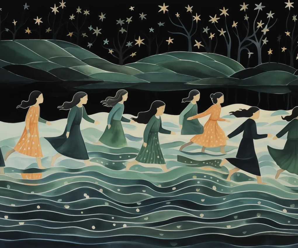 Poszter 60x50cm Éjszakai körmenet