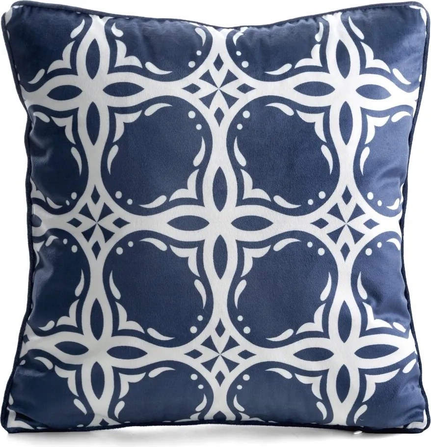 Dekoratív párnahuzat 45X45 bársonyból, geometrikus minta