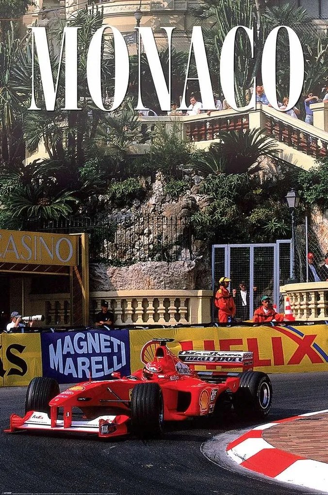 Gp Monaco Forma-1 Ferrari poszter