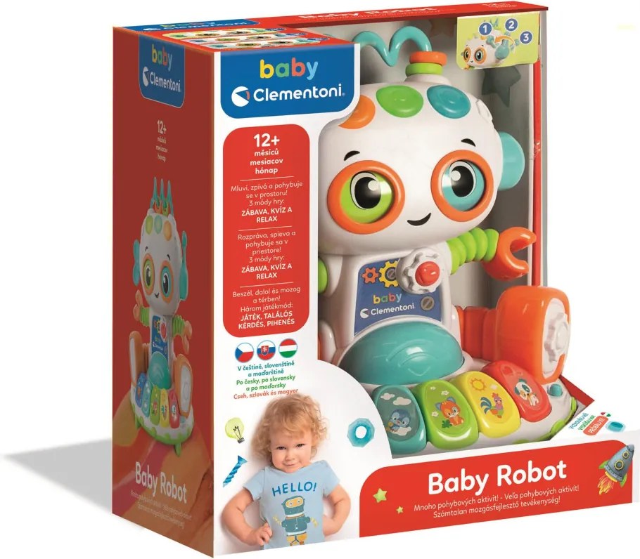 Interaktív Baby Robot baba játék Clementoni