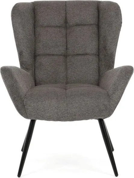 Fotel (füles), szürke, szövet, AK-H9206 GREY2