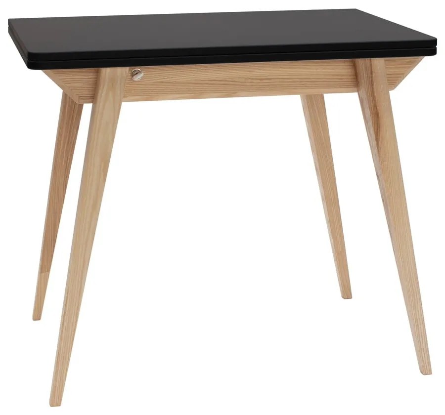 Bővíthető étkezőasztal fekete asztallappal 65x90 cm Envelope – Ragaba