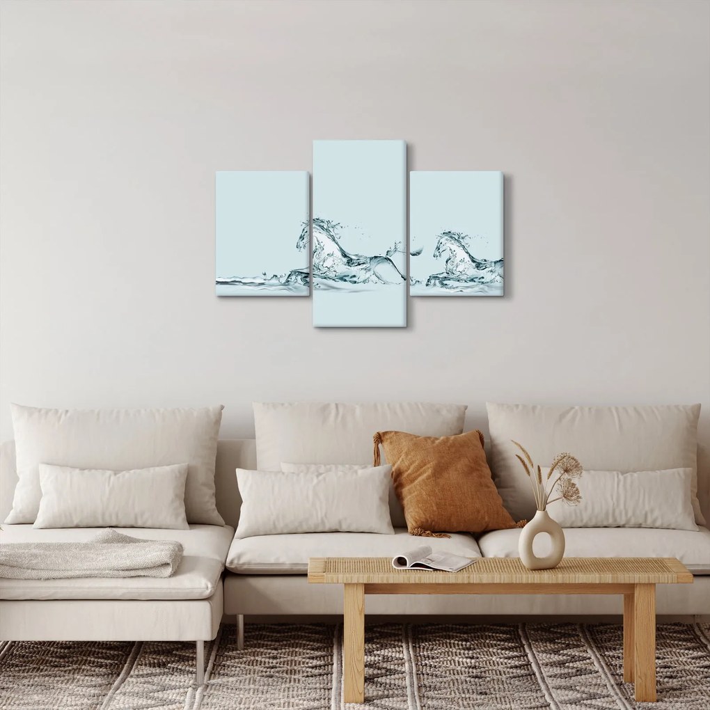 Kép - Vízcseppekből álló lovak (90x60 cm)