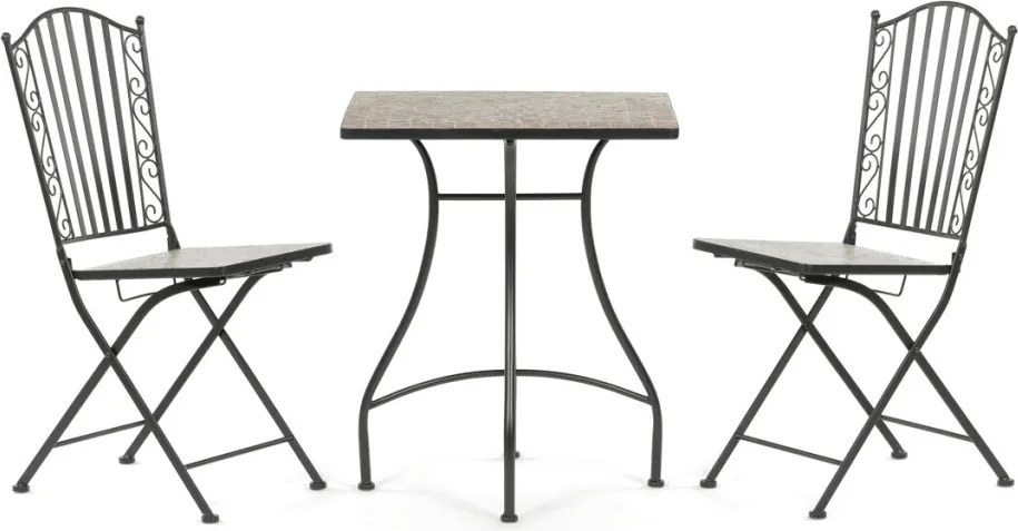 Kerti bútor szett 1+2, fém, kerámia mozaik, US1700 SET