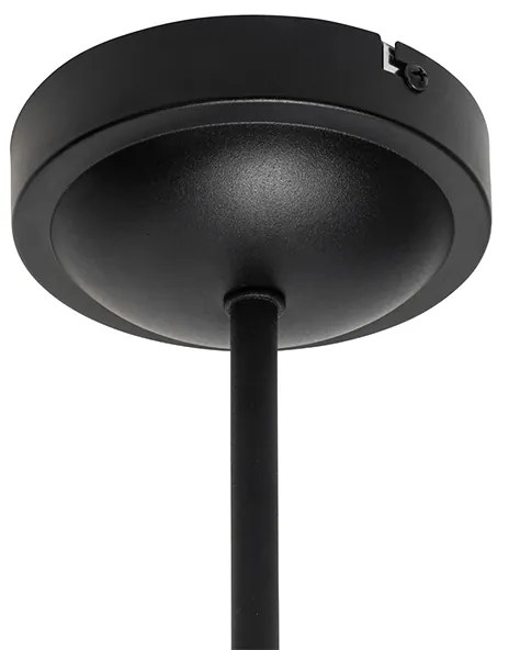 Klasszikus mennyezeti lámpa fekete aranyszínű lámpabúrával 3-lámpás - Nona