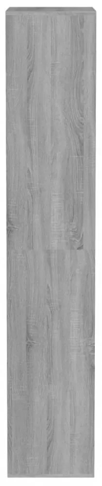 szürke sonoma színű szerelt fa cipősszekrény 54x34x183 cm