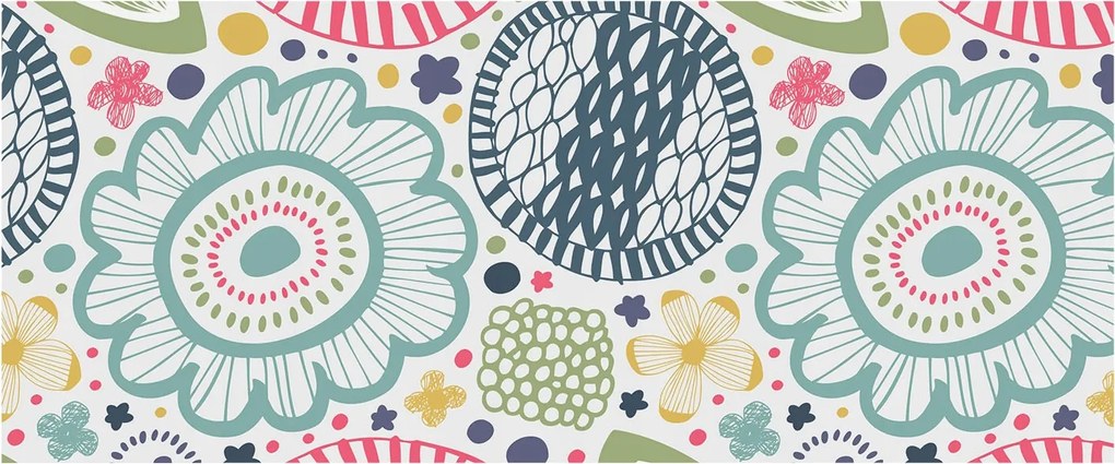 Flizelin tapéta Divatos 3D fali ragasztó Virágos minták 250x104 Ragasztó