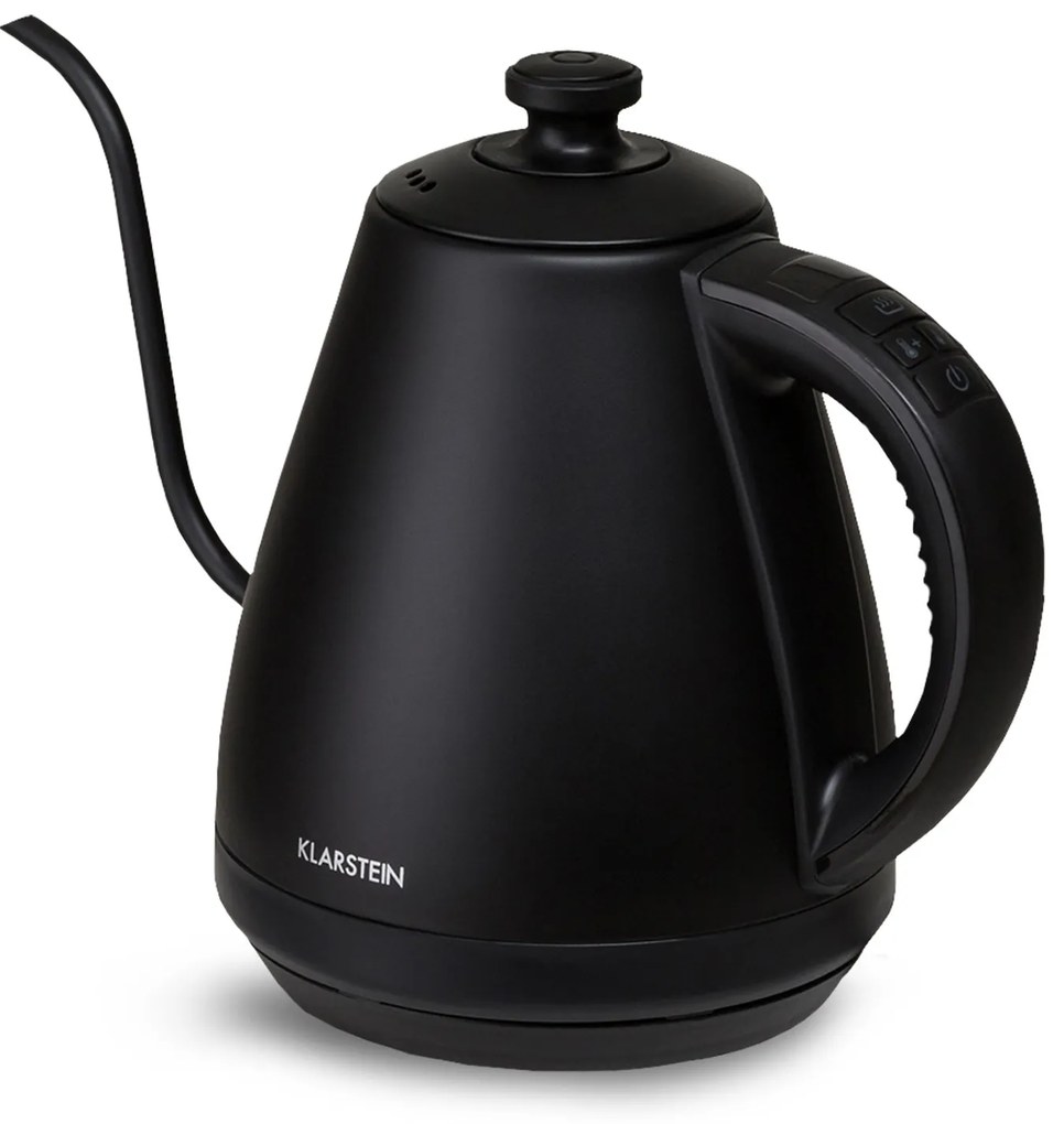 Klarstein Garcon, vízforraló, 1 L, 2000 W, melegentartó funkció, hattyúnyak, rozsdamentes acél