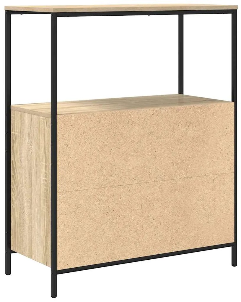 tölgy színű fürdőszobaszekrény polcokkal 76,5x35x95 cm