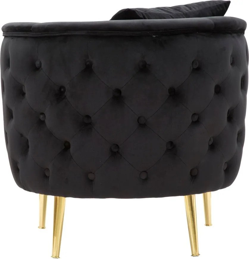 Fekete bársony fotel Bucarest – Mauro Ferretti