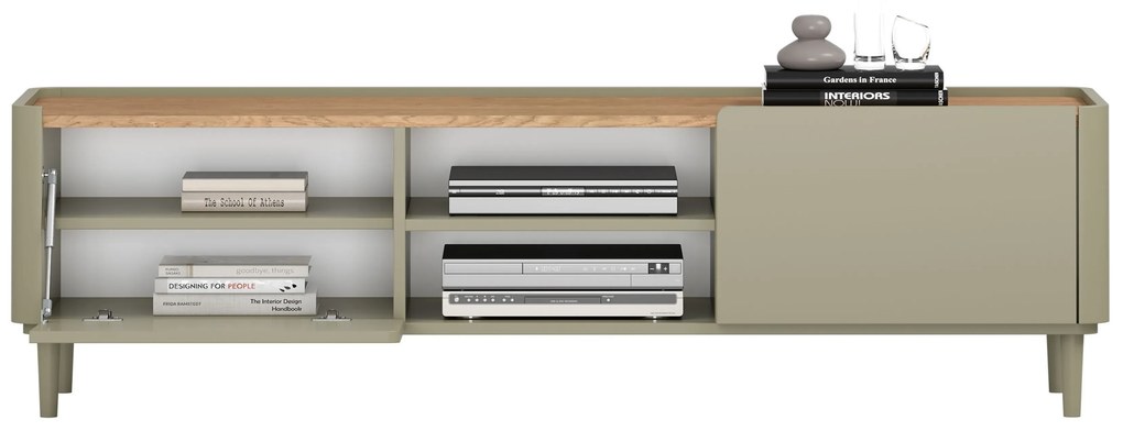 Elivo lábas TV szekrény 170 cm - eukaliptusz / baltic dune tölgy