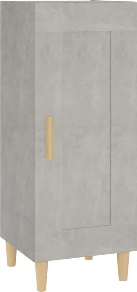 vidaXL betonszürke szerelt fa tálalószekrény 34,5 x 34 x 90 cm
