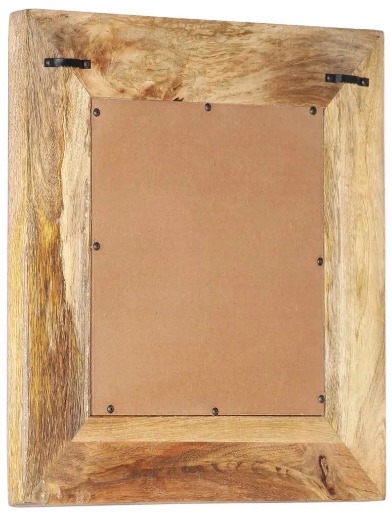 kézzel faragott tömör mangófa tükör 50 x 50 x 2,6 cm