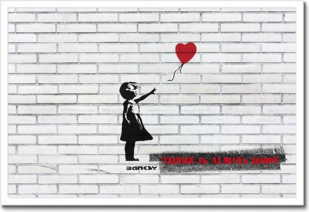 Poszterek keretben 60x40 Theres always hope Banksy