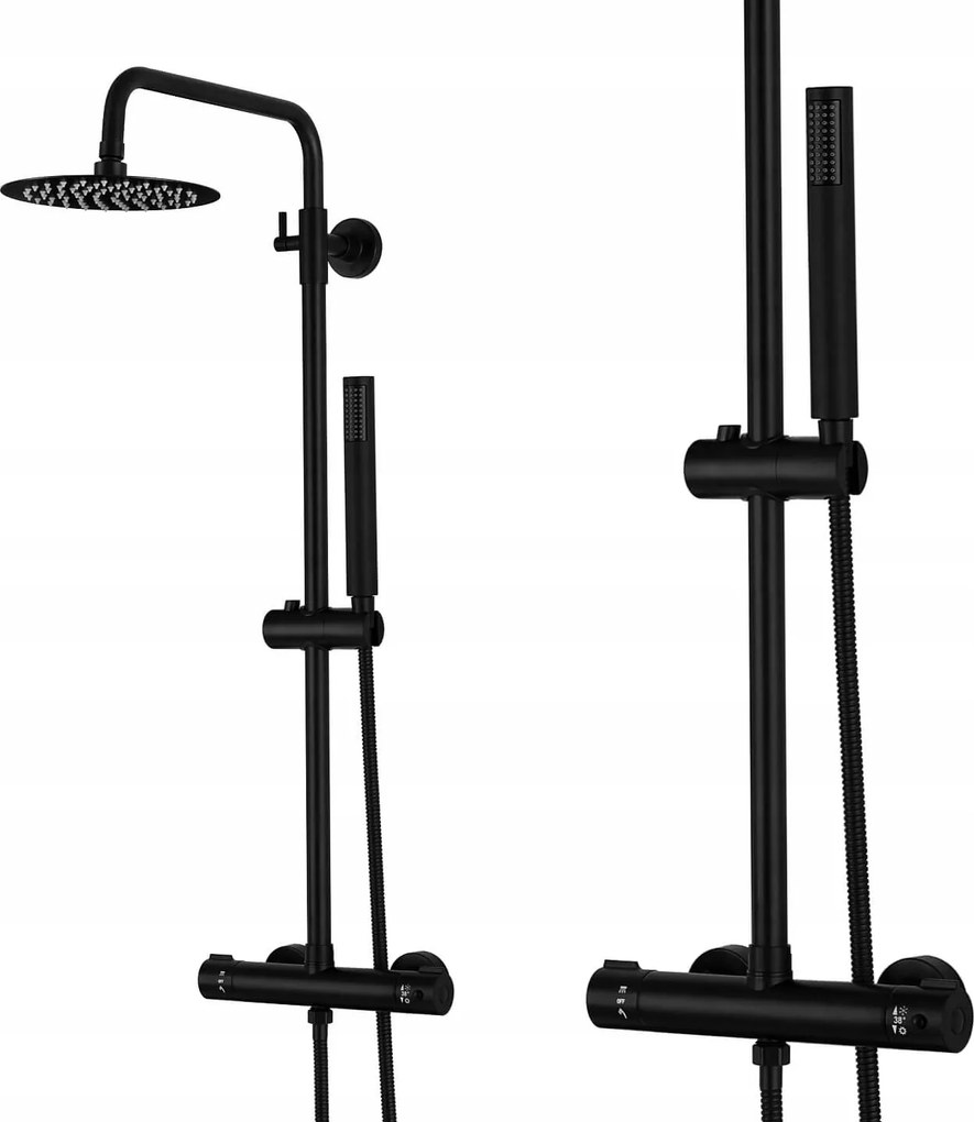 Fekete Zuhanyszett Zuhanyoszlop Zuhanykabinhoz