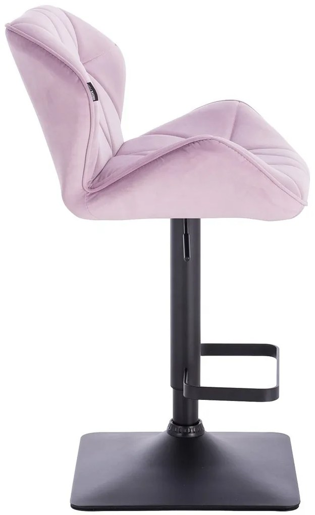 HR111KW Halványlila modern velúr szék fekete lábbal