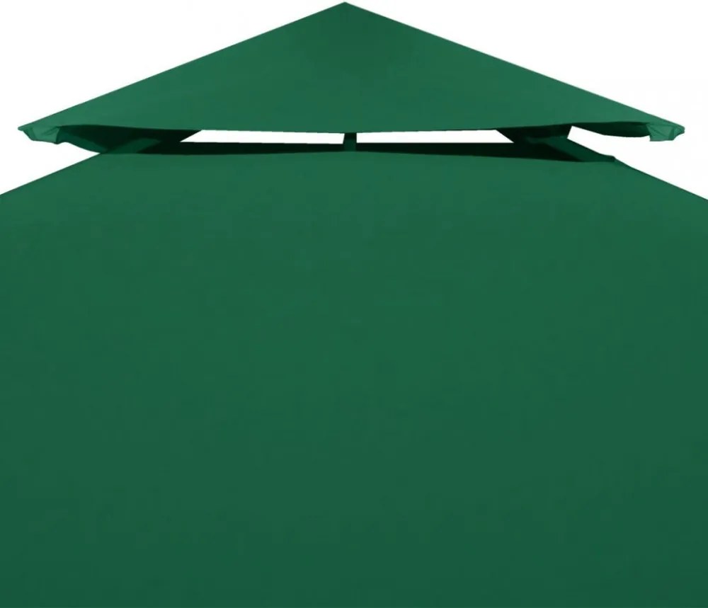 zöld csere pavilon ponyvatető 310 g/m² 3 x 3 m