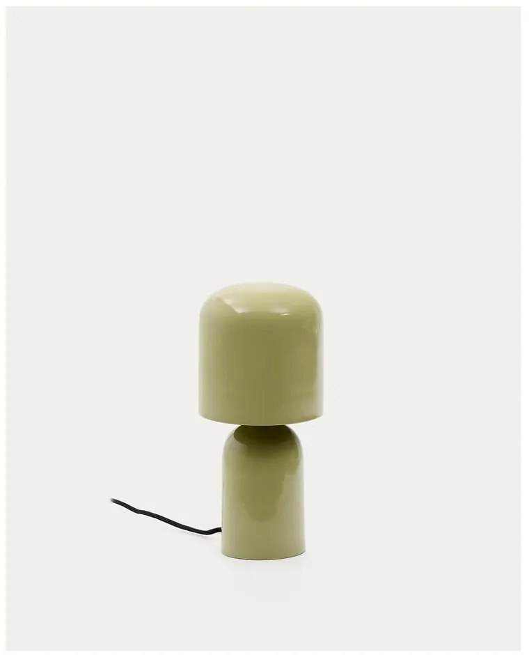 Zöld asztali lámpa fém búrával (magasság 28 cm) Monze – Kave Home