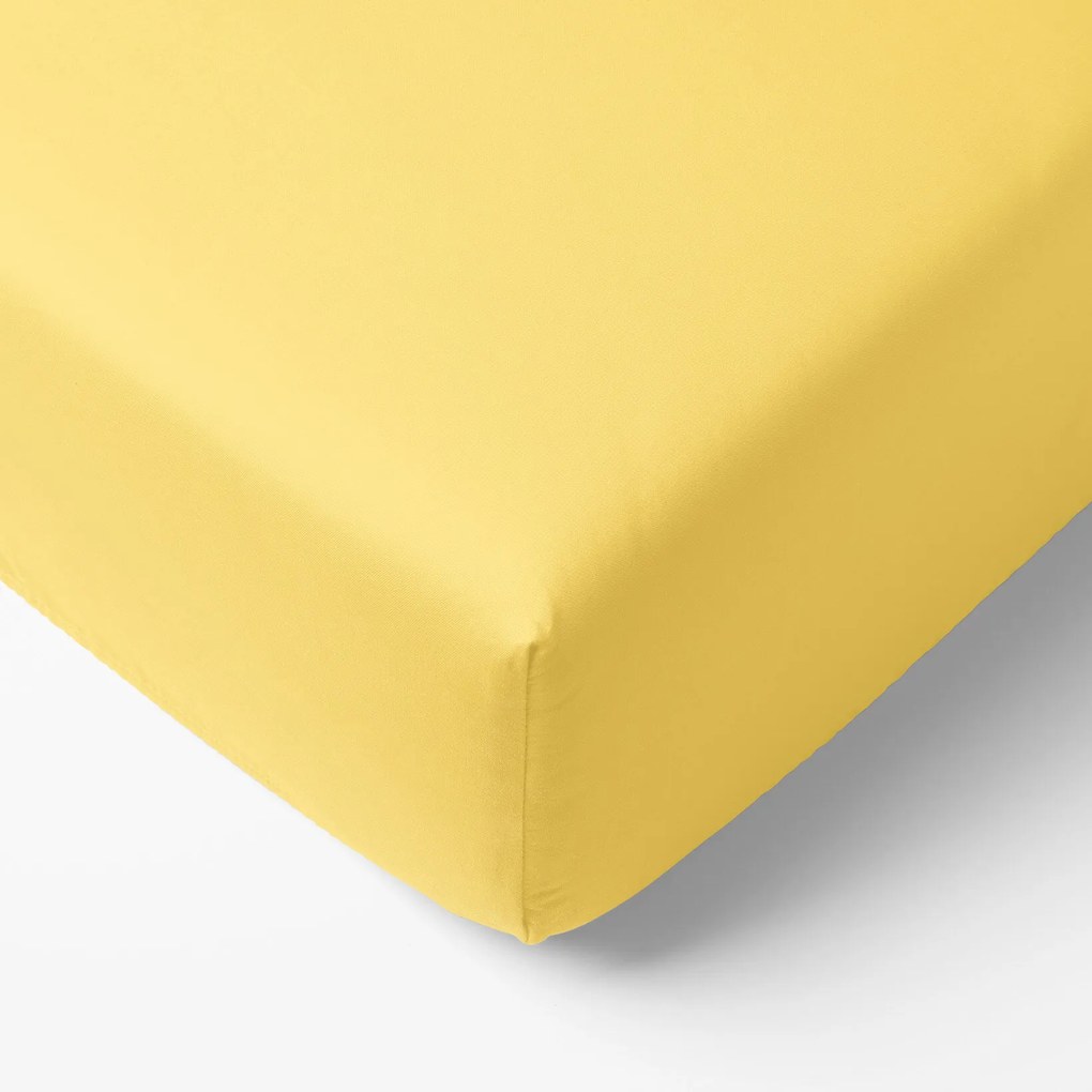 Goldea pamut gumis lepedő - sárga 140 x 200 cm