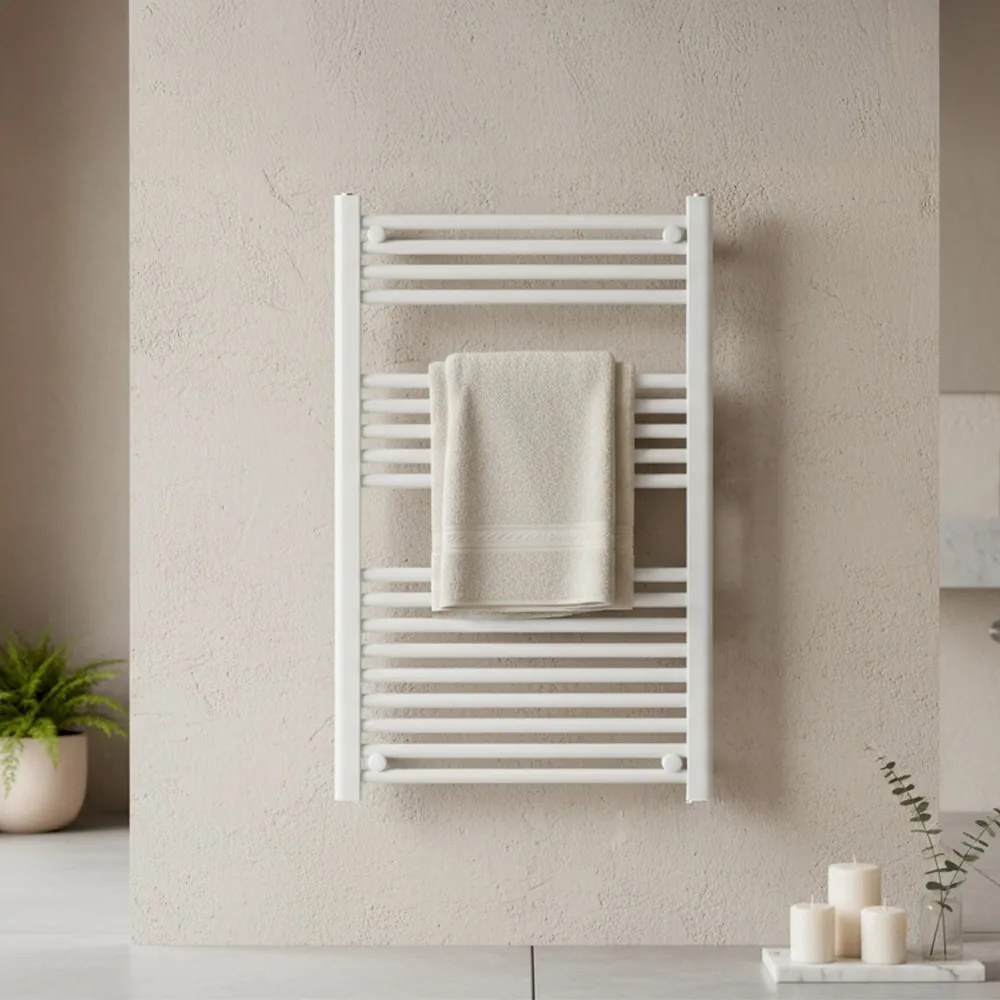 Egyenes törölközőszárító radiátor 1000x600 mm fehér