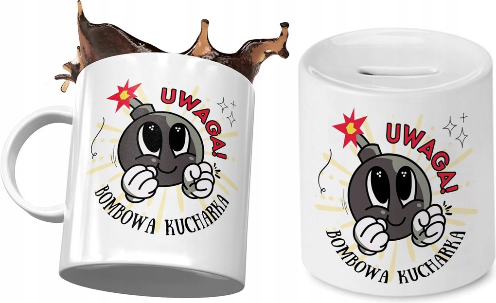 Szakácsnőnek Bögre Ajándék persely szett fényképes nyomtatással