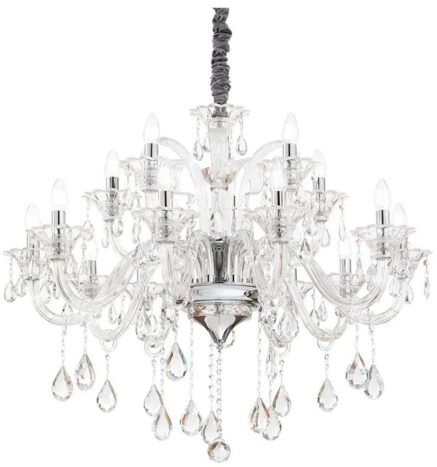 Ideal Lux - Kristály csillár láncon COLOSSAL 15xE14/40W/230V átm. 95 cm króm