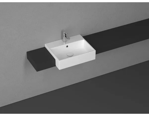 Isvea - Félbeépített mosdó PURITY 50x42 cm kerámia/fehér