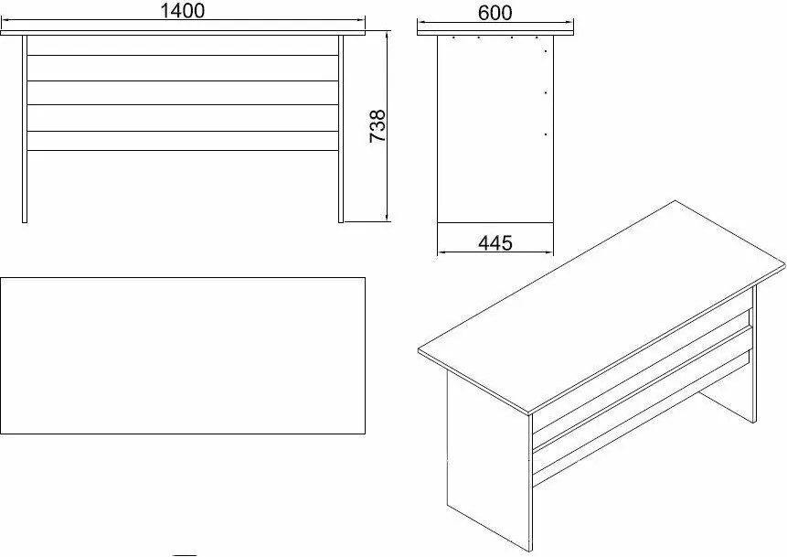 Voma Walnut and Anthracite íróasztal