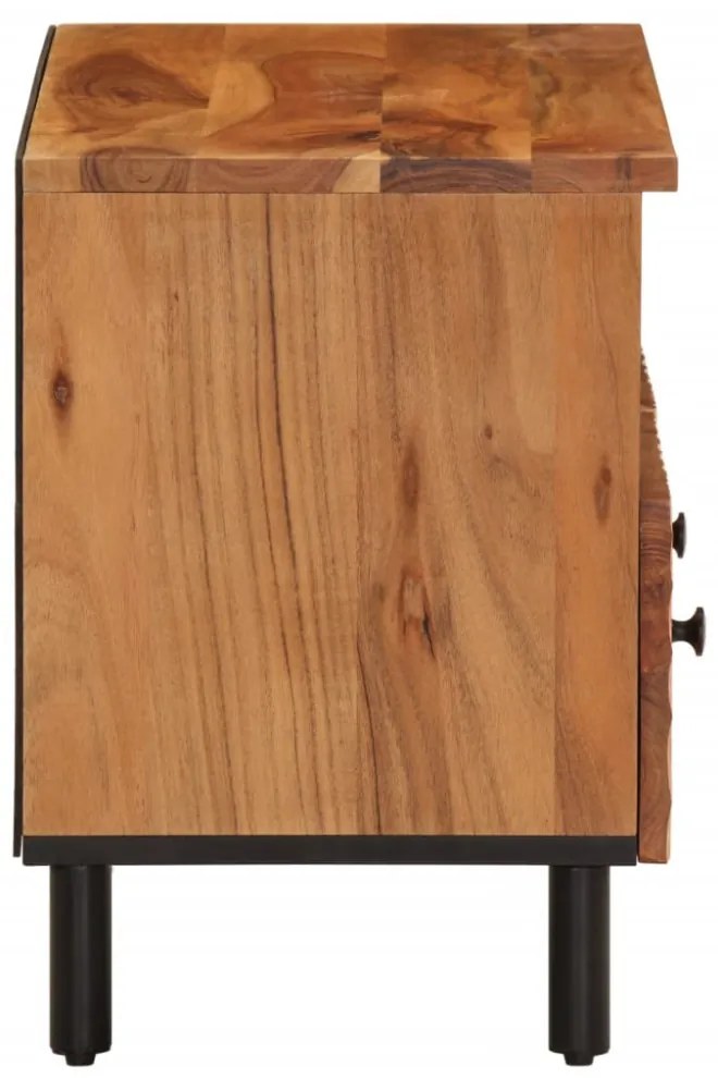 tömör akácfa TV-szekrény 70 x 33 x 46 cm