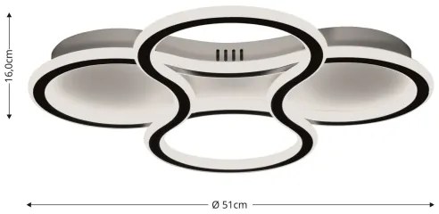 Brilagi - LED dimmelhető mennyezeti lámpa ORELLI LED/53W/230V 3000-6000K + távirányító