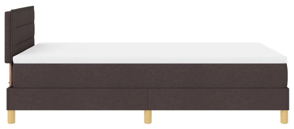 Box Spring Ágy Matraccal Sötétbarna 120x200 cm Szövet