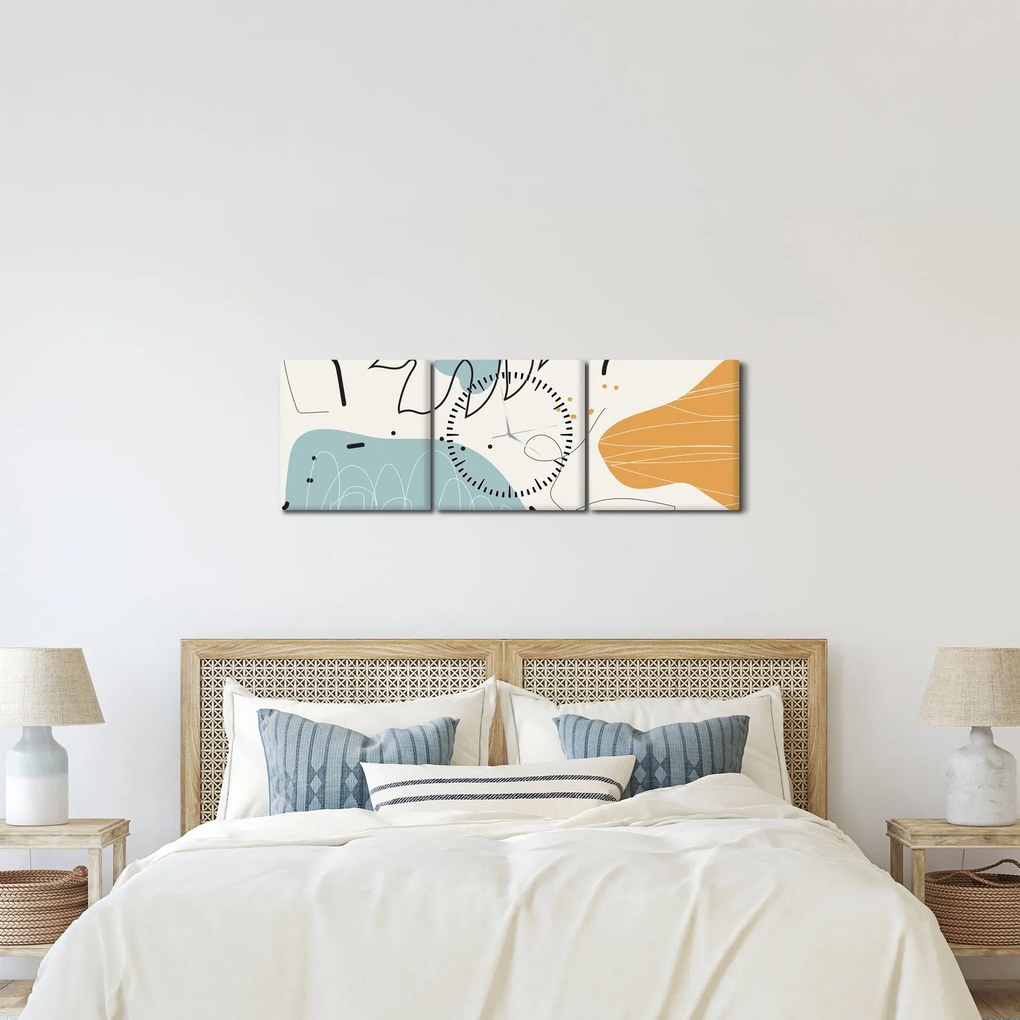 Kép - Levél illusztráció (órával) (90x30 cm)