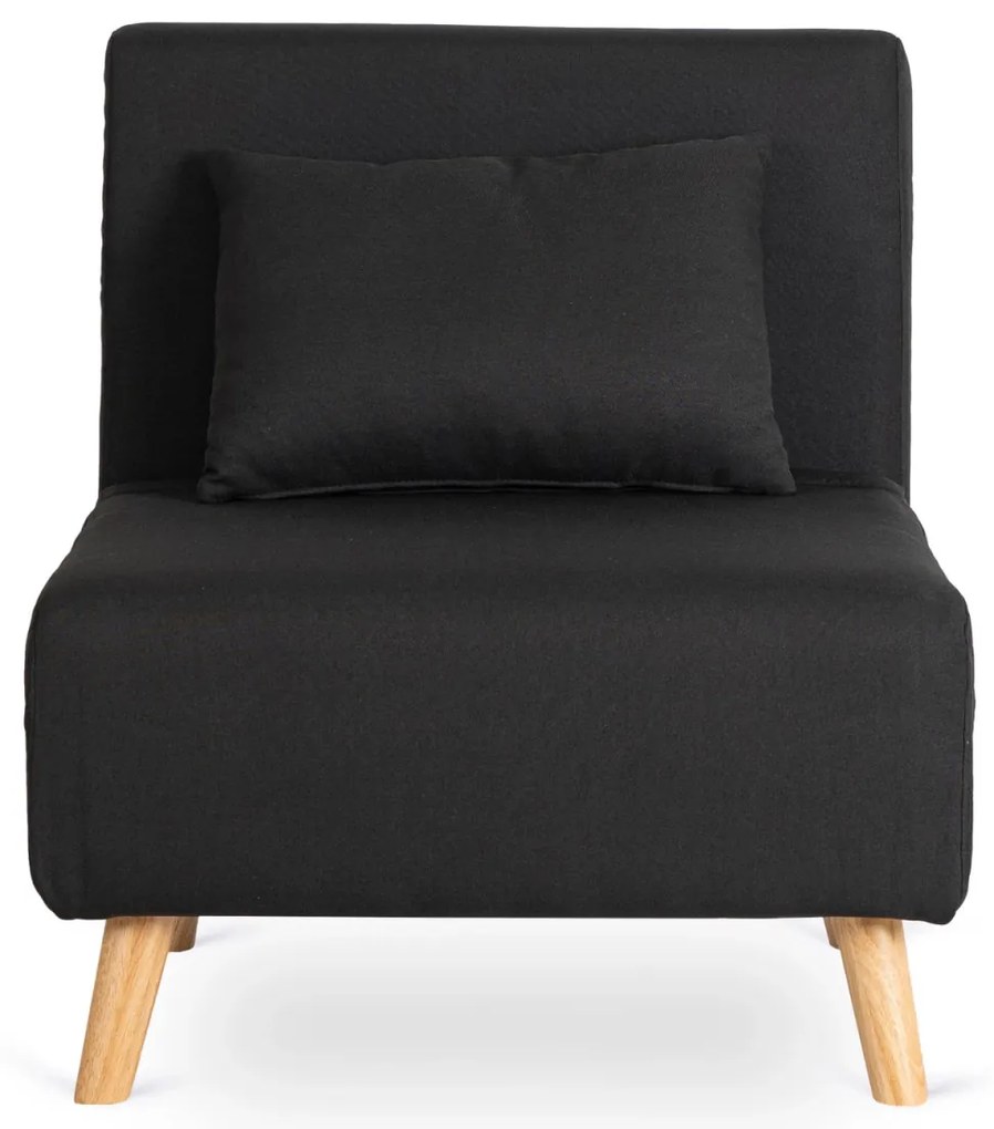 Ágyazható Fotel Fekete Színben. MARRY 75 cm.