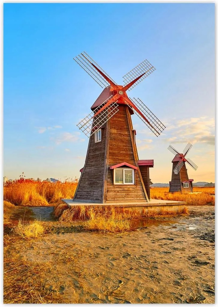 Poszterek A4 Pion Fa szélmalom