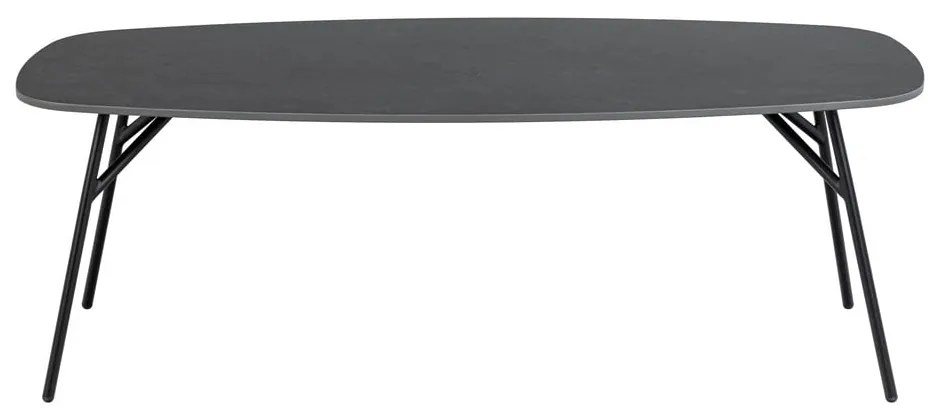 Fekete dohányzóasztal kerámia asztallappal 60x120 cm Caracas – Actona