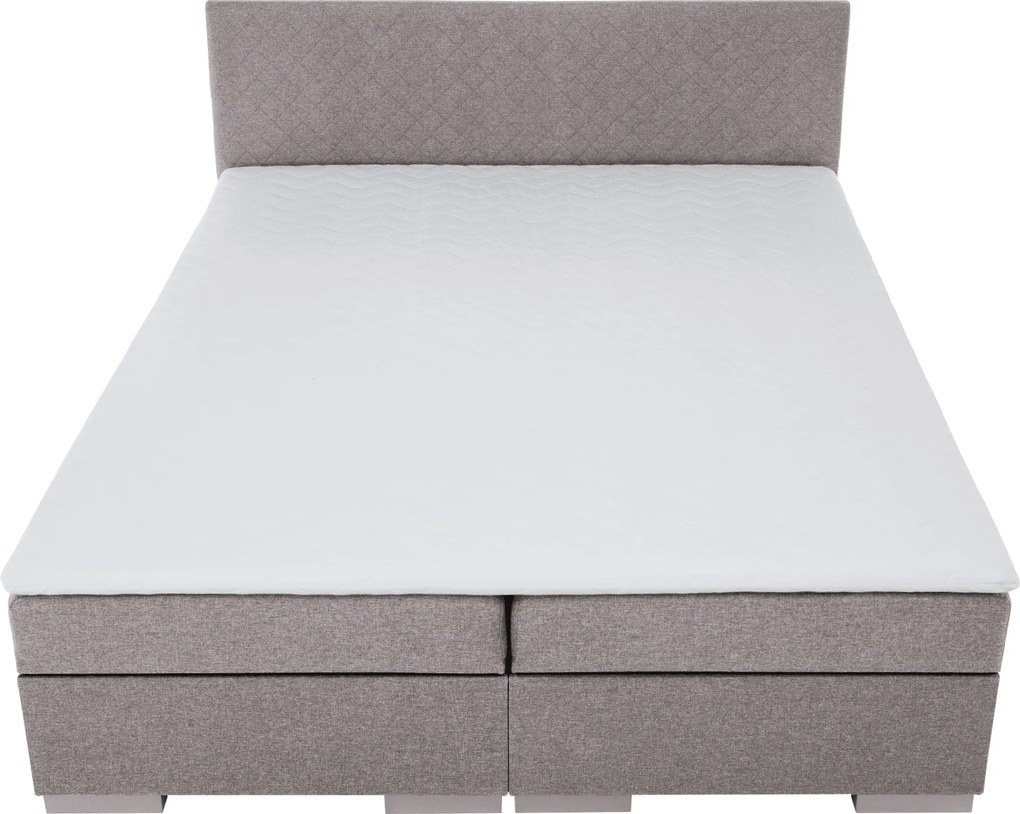 Boxspring ágy, szürkésbarna Taupe, 160x200, ADARA