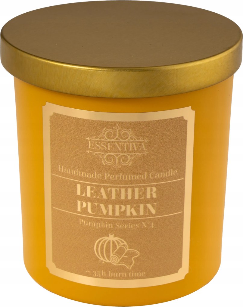 Szójagyertya Sütőtök bőrrel Essentiva Leather Pumpkin