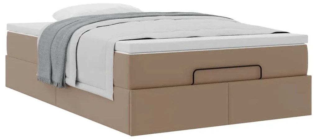 Ottomán ágykeret matraccal Cappucino 120x200cm műbőrrel