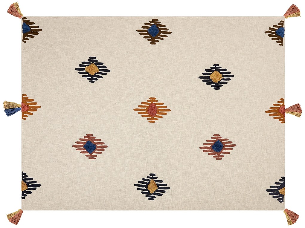 Színes pamut ágytakaró 130 x 180 cm MUNGER Beliani