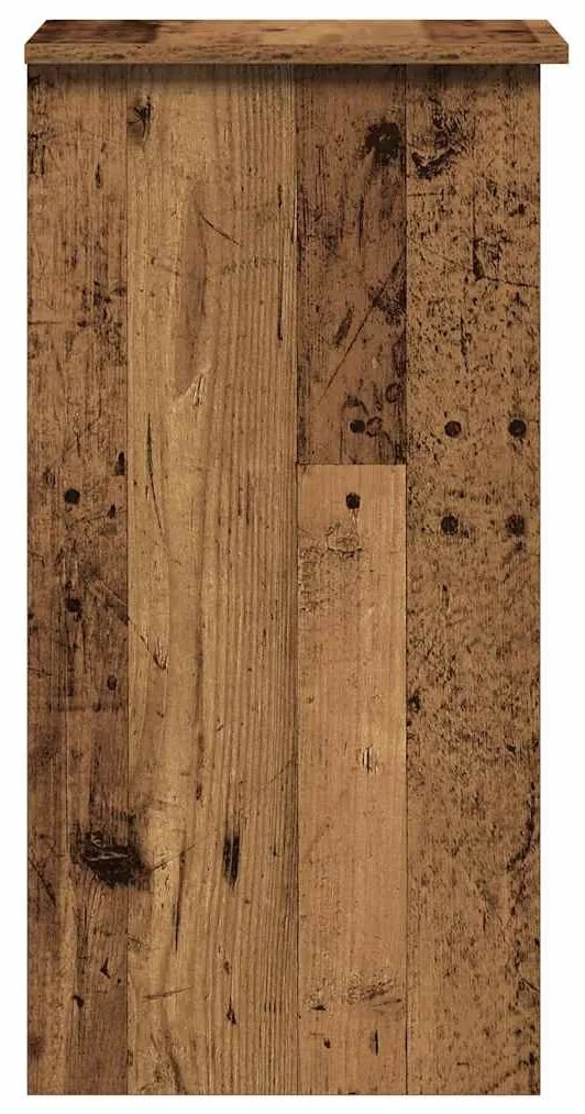antik fa színű szerelt fa íróasztal polcokkal 84x40x78 cm