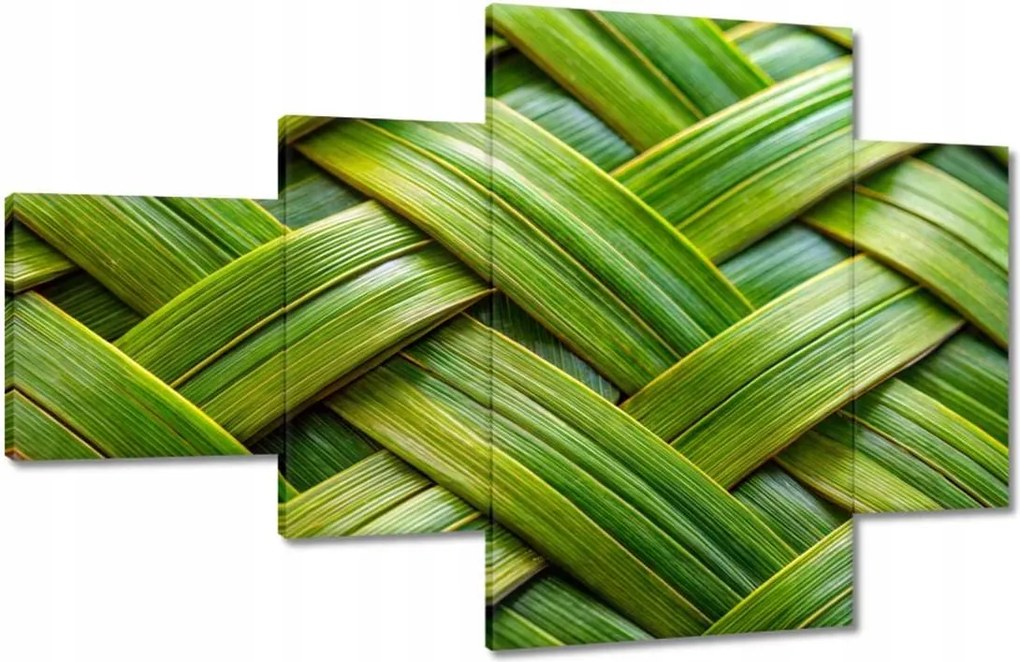 Vászonkép 130x80 Zöld fonott Zöld rattan fonott lemez