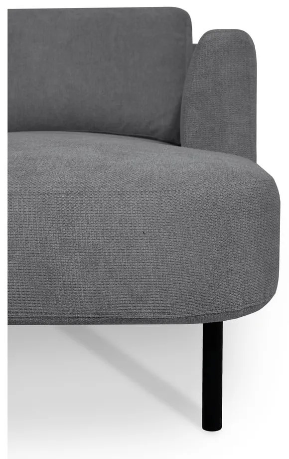 Sötétszürke sarokkanapé (bal oldali-U alakú) Hero – Scandic