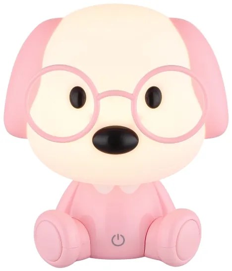 Globo 21761P - LED töltős gyerek éjjeli lámpa PUPPY 1W/5V 500 mAh rózsaszín