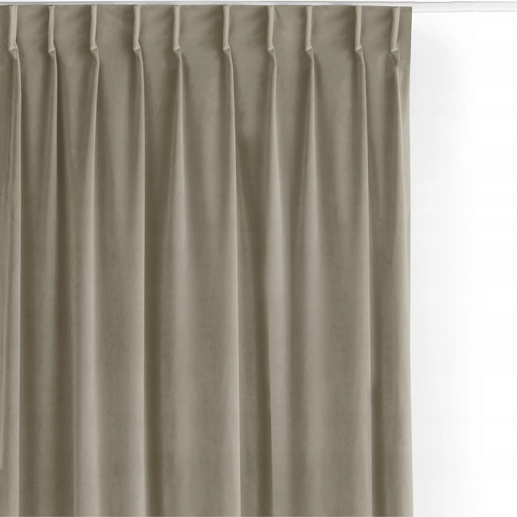Filumi Függöny velúr sima flexibilis nappali Sötét Bézs 200x300