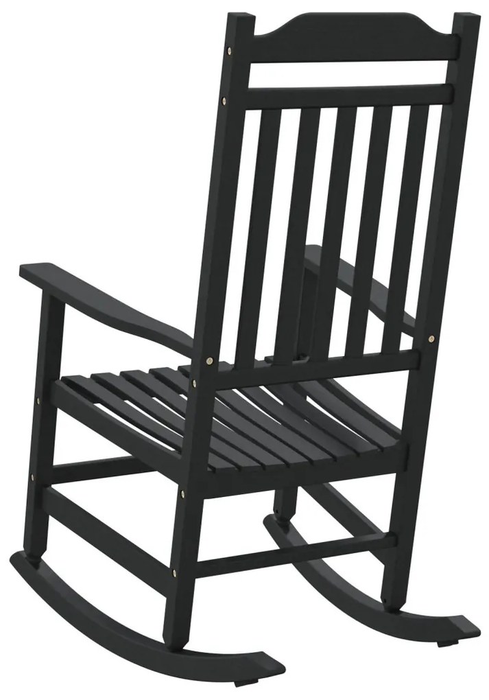 Kerti Hintaszék Fekete 65x84x114 cm HDPE