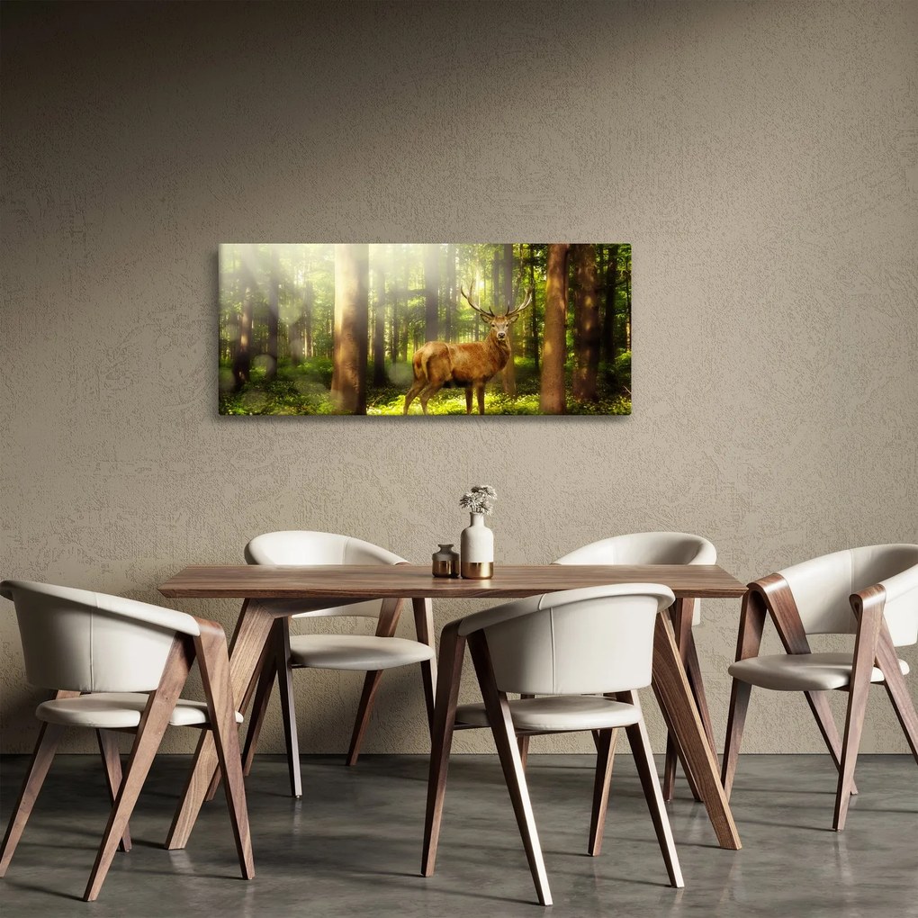 Kép egy szarvas az erdőben (120x50 cm)
