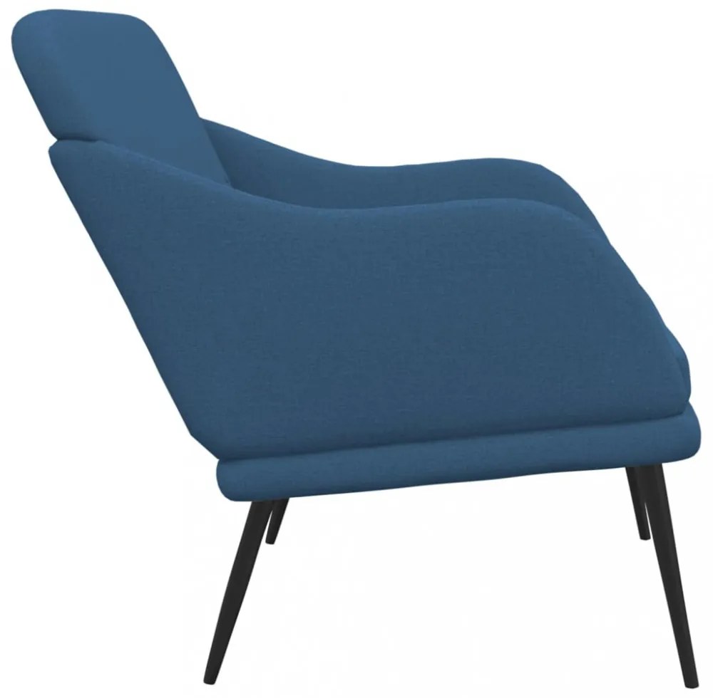 vidaXL kék szövet pad 110 x 76 x 80 cm