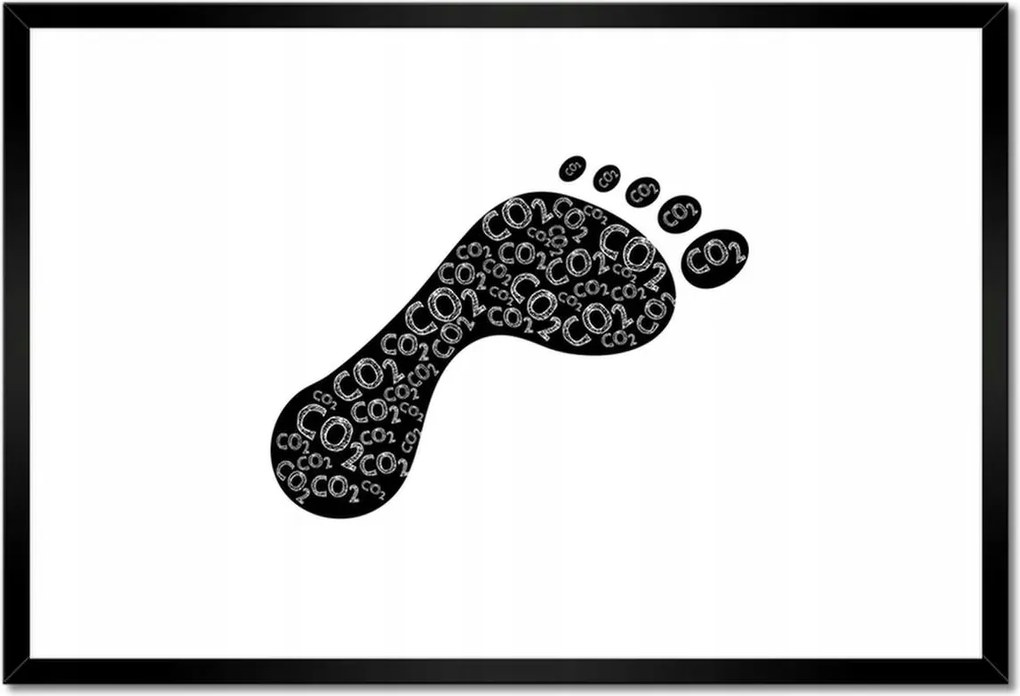 Poszterek keretben 60x40 Szénlábnyom CO2 Ökológia