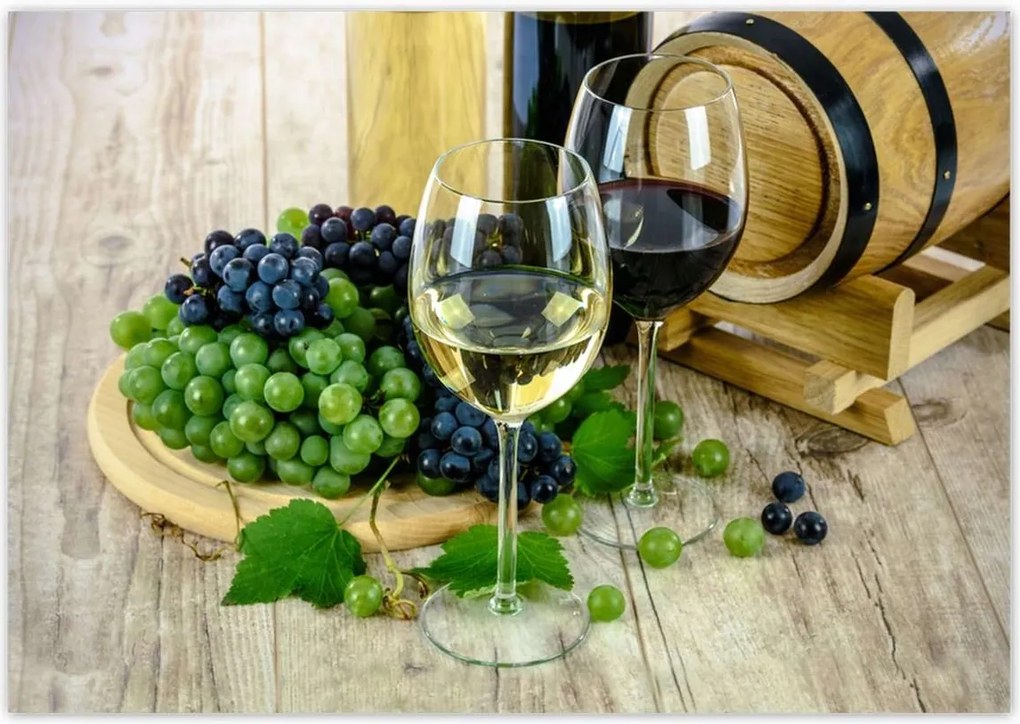 Poszterek 100x70 Fehér szőlőbor